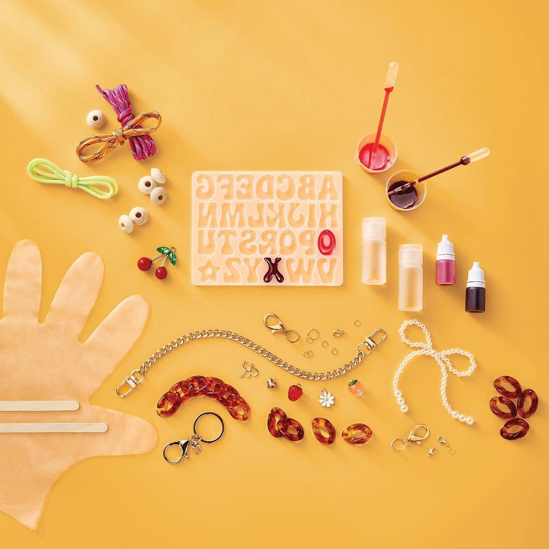 slide 3 of 4, 4pc Resin Bag Charms Craft Kit Gift - Mondo Llama™, 4 ct