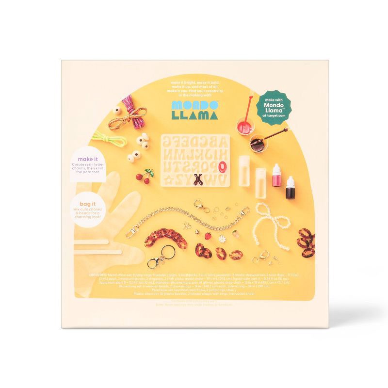 slide 4 of 4, 4pc Resin Bag Charms Craft Kit Gift - Mondo Llama™, 4 ct
