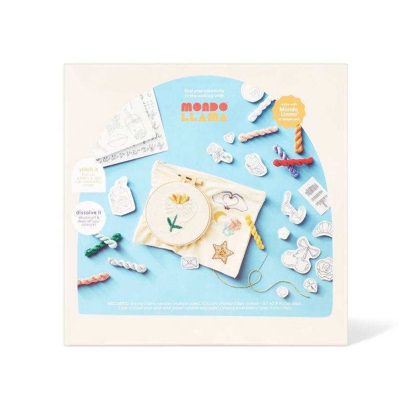 slide 4 of 4, Embroidery Transfers Craft Kit Gift - Mondo Llama™, 1 ct