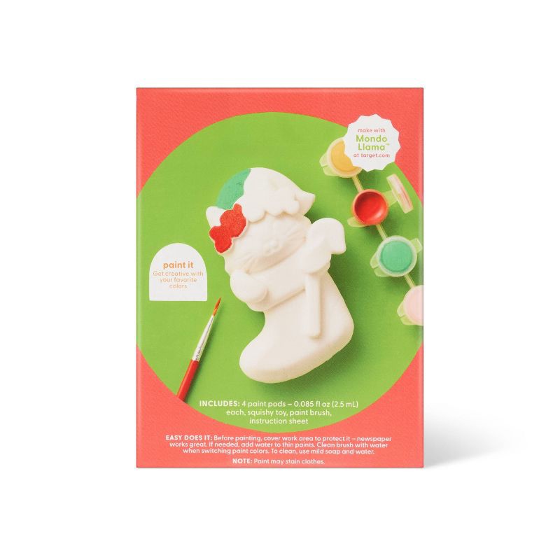slide 4 of 4, Christmas Craft Squishy Fidget Painting Activity Kit - Mondo Llama™, 1 ct