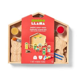 Christmas Craft Wooden Nativity Scene Painting Activity Kit - Mondo Llama™