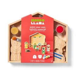 Christmas Craft Wooden Nativity Scene Painting Activity Kit - Mondo Llama™