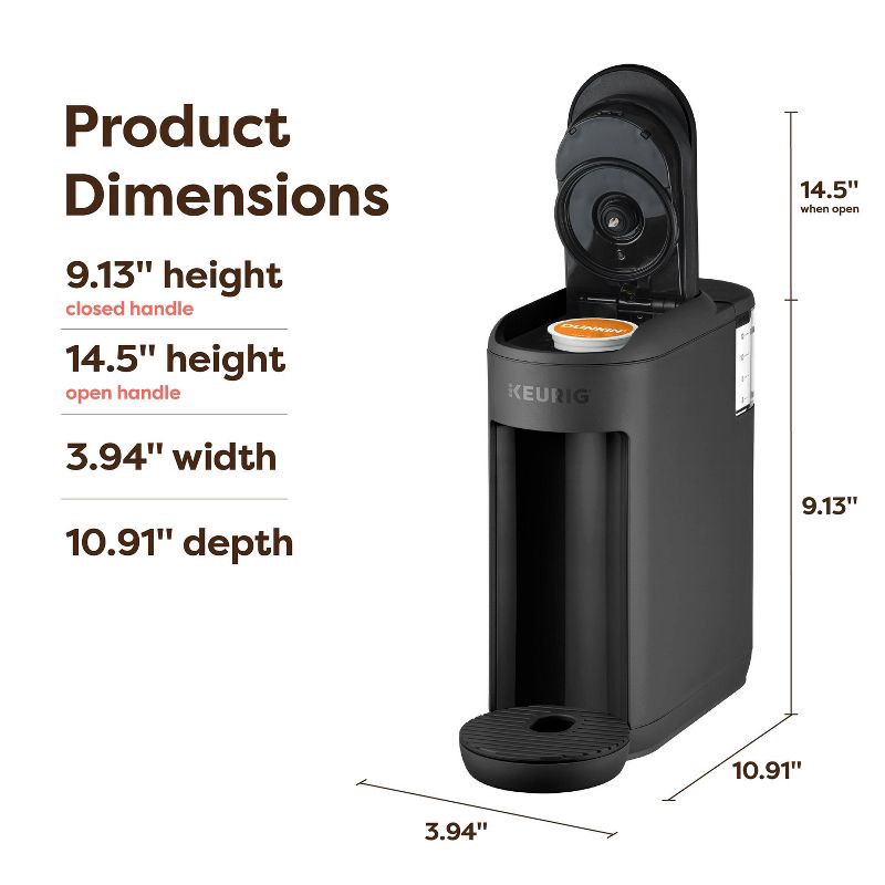 slide 8 of 11, Keurig K-Mini Mate Single-Serve K-Cup Pod Coffee Maker Black, 1 ct