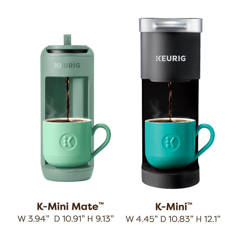 slide 6 of 11, Keurig K-Mini Mate Single-Serve K-Cup Pod Coffee Maker Glamping Green, 1 ct