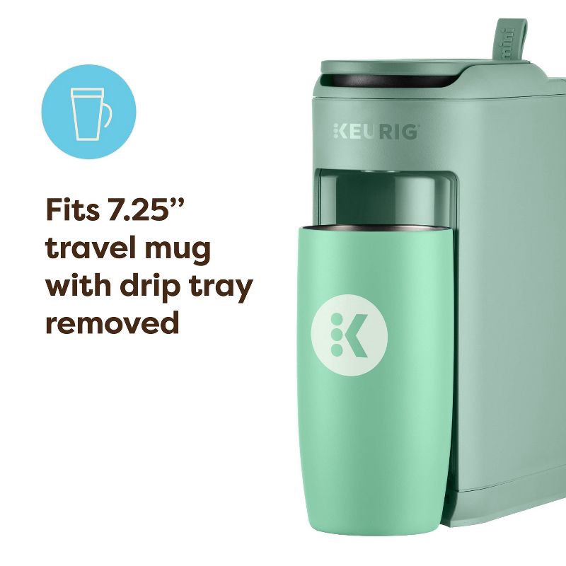 slide 7 of 11, Keurig K-Mini Mate Single-Serve K-Cup Pod Coffee Maker Glamping Green, 1 ct