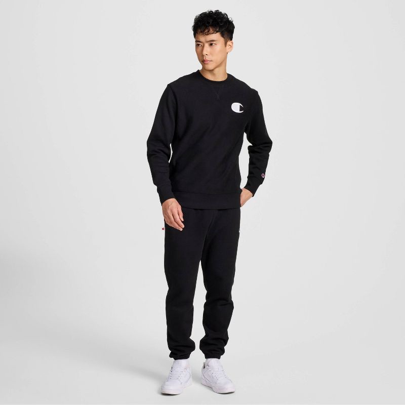 slide 25 of 25, Champion Adult Sizing Iconic Embroidered Crewneck Sweatshirt - Black XS, 1 ct