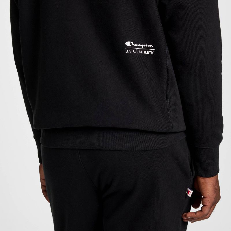 slide 5 of 25, Champion Adult Sizing Iconic Embroidered Crewneck Sweatshirt - Black S, 1 ct