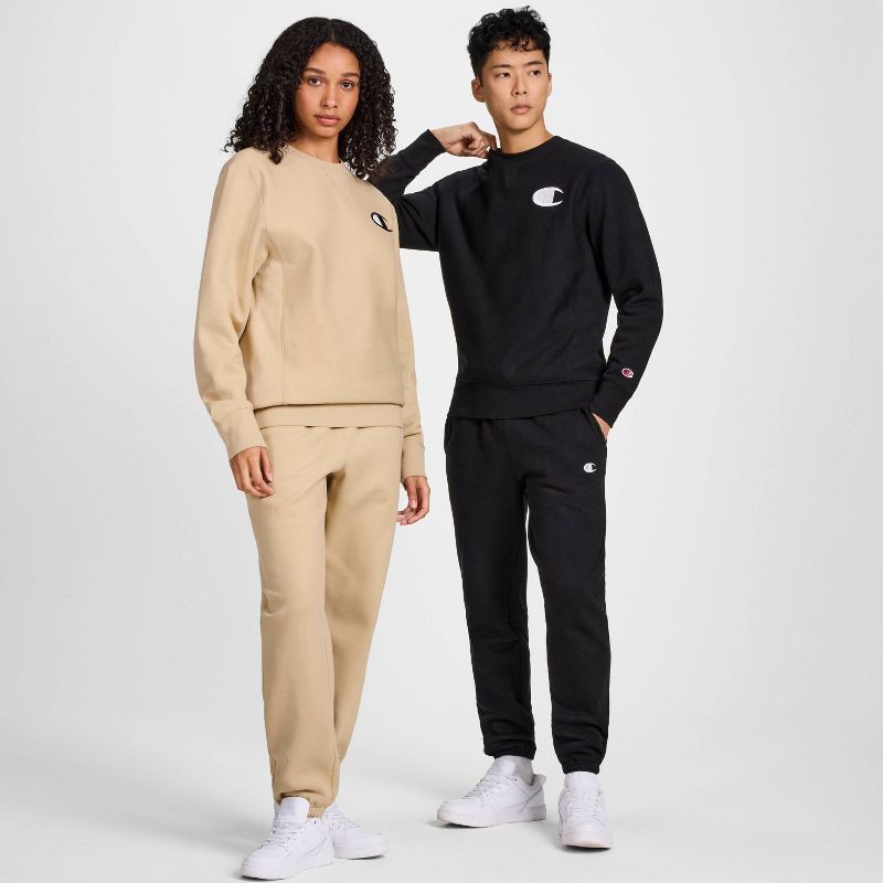 slide 16 of 25, Champion Adult Sizing Iconic Embroidered Crewneck Sweatshirt - Black L, 1 ct