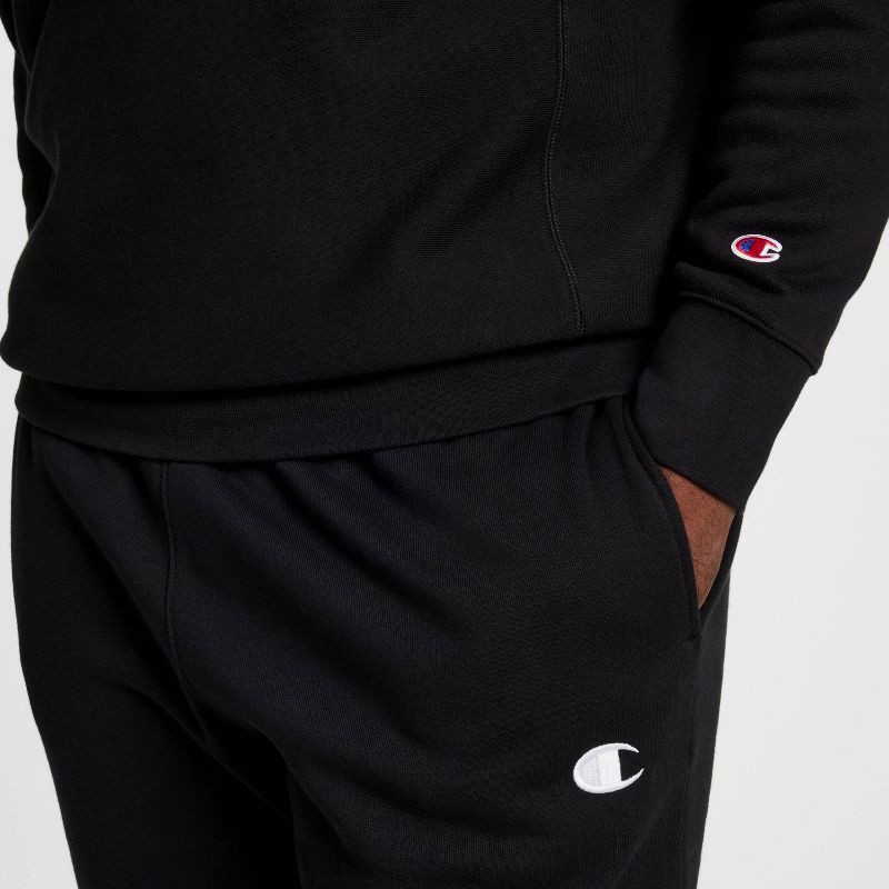 slide 4 of 25, Champion Adult Sizing Iconic Embroidered Crewneck Sweatshirt - Black XXL, 1 ct