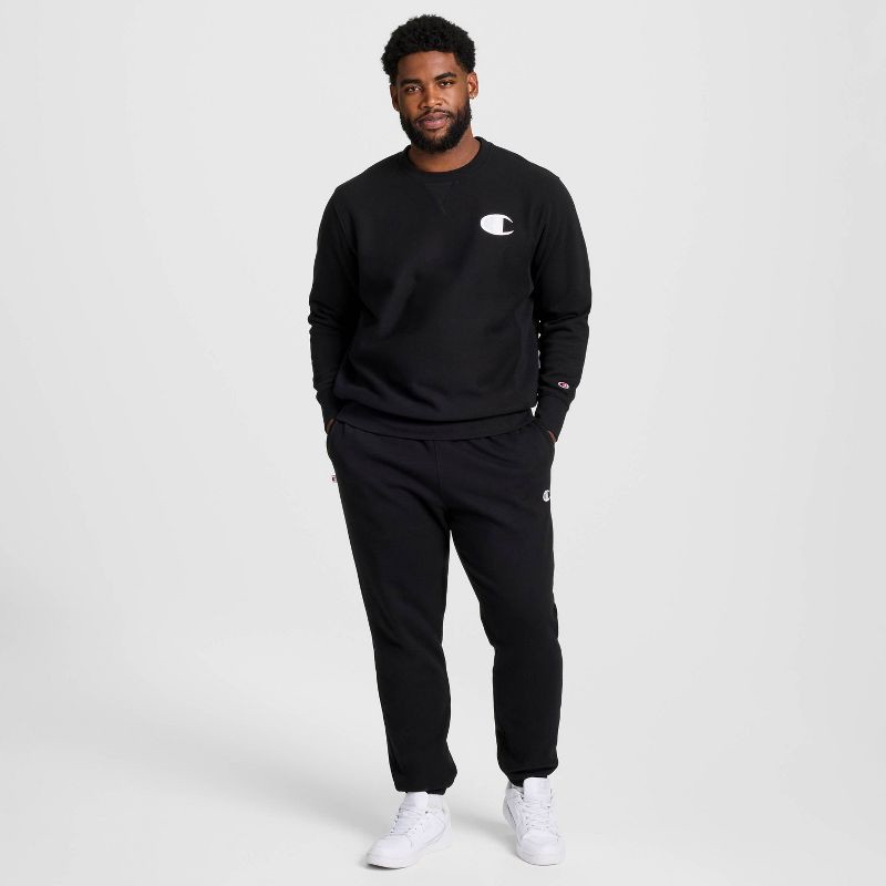 slide 7 of 25, Champion Adult Sizing Iconic Embroidered Crewneck Sweatshirt - Black XXL, 1 ct