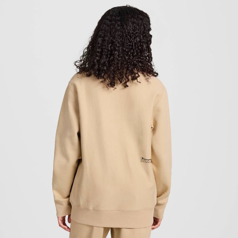 slide 3 of 9, Champion Adult Sizing Iconic Embroidered Crewneck Sweatshirt - Irish Cream XS, 1 ct