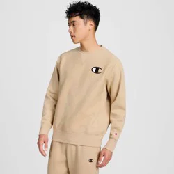 Champion Adult Sizing Iconic Embroidered Crewneck Sweatshirt - Irish Cream S