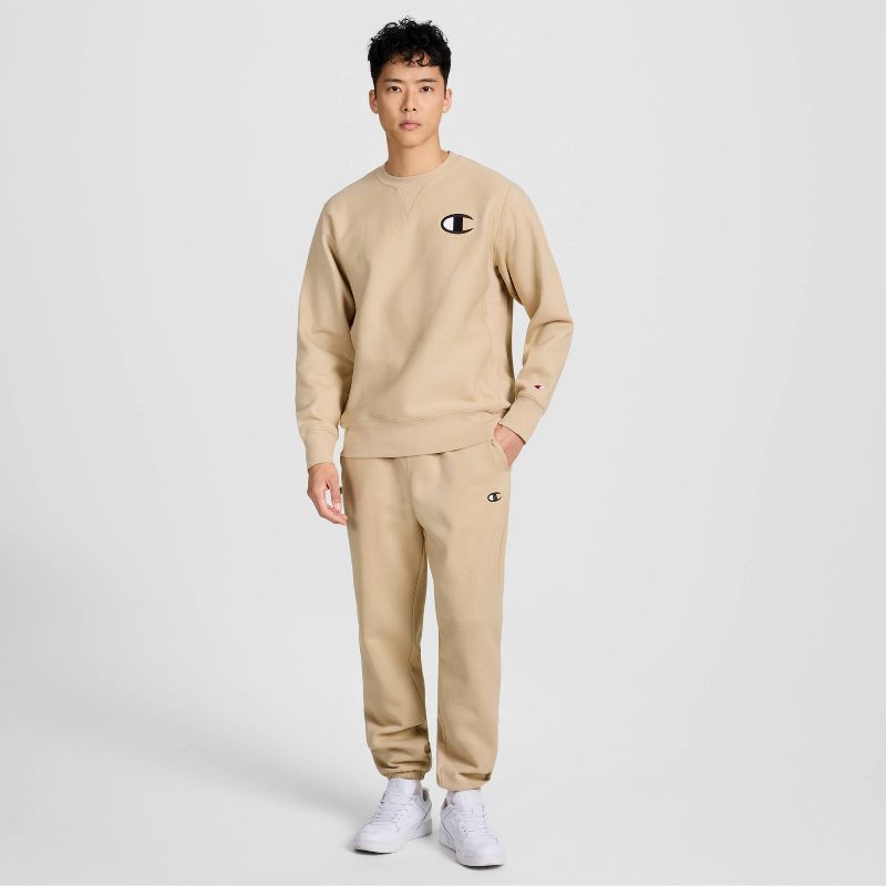 slide 5 of 9, Champion Adult Sizing Iconic Embroidered Crewneck Sweatshirt - Irish Cream M, 1 ct