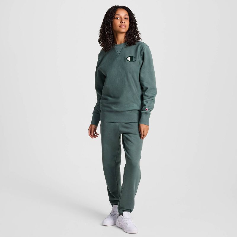 slide 16 of 21, Champion Adult Sizing Iconic Embroidered Crewneck Sweatshirt - Dark Forest XL, 1 ct