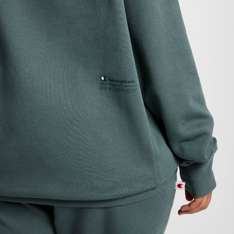 slide 4 of 21, Champion Adult Sizing Iconic Embroidered Crewneck Sweatshirt - Dark Forest XL, 1 ct