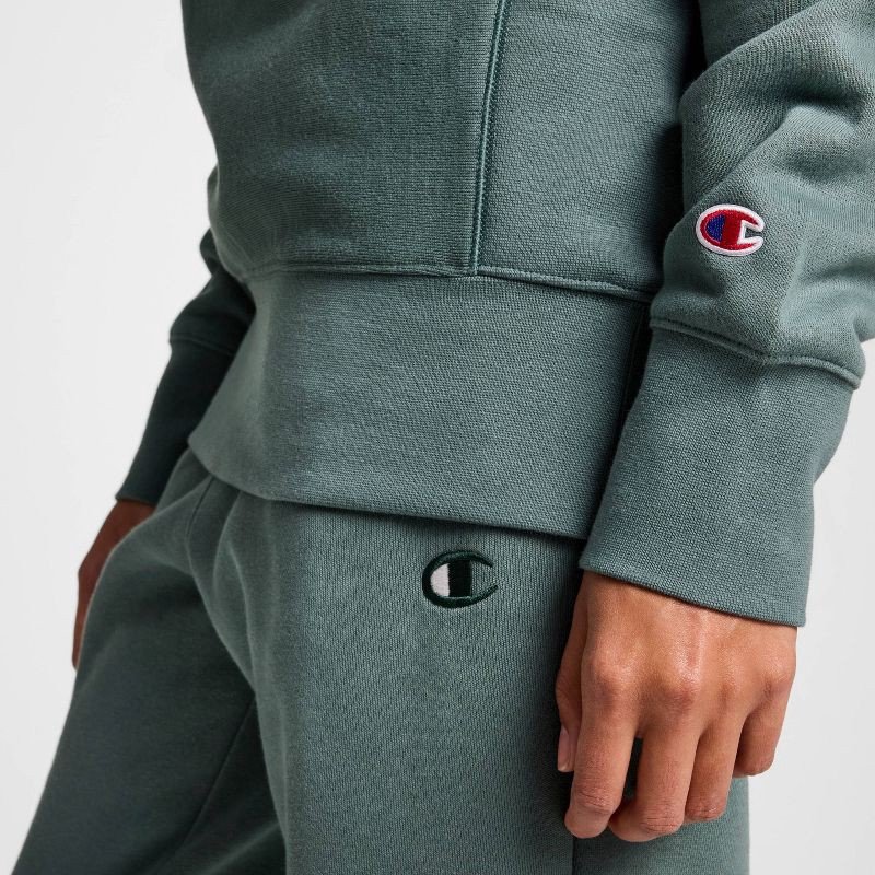 slide 9 of 21, Champion Adult Sizing Iconic Embroidered Crewneck Sweatshirt - Dark Forest XL, 1 ct