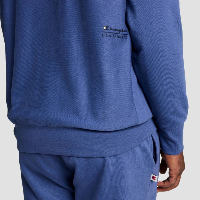 slide 8 of 17, Champion Adult Sizing Iconic Embroidered Crewneck Sweatshirt - Gray Blue S, 1 ct