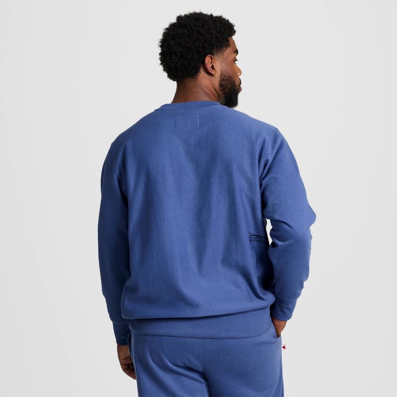 slide 2 of 17, Champion Adult Sizing Iconic Embroidered Crewneck Sweatshirt - Gray Blue XL, 1 ct