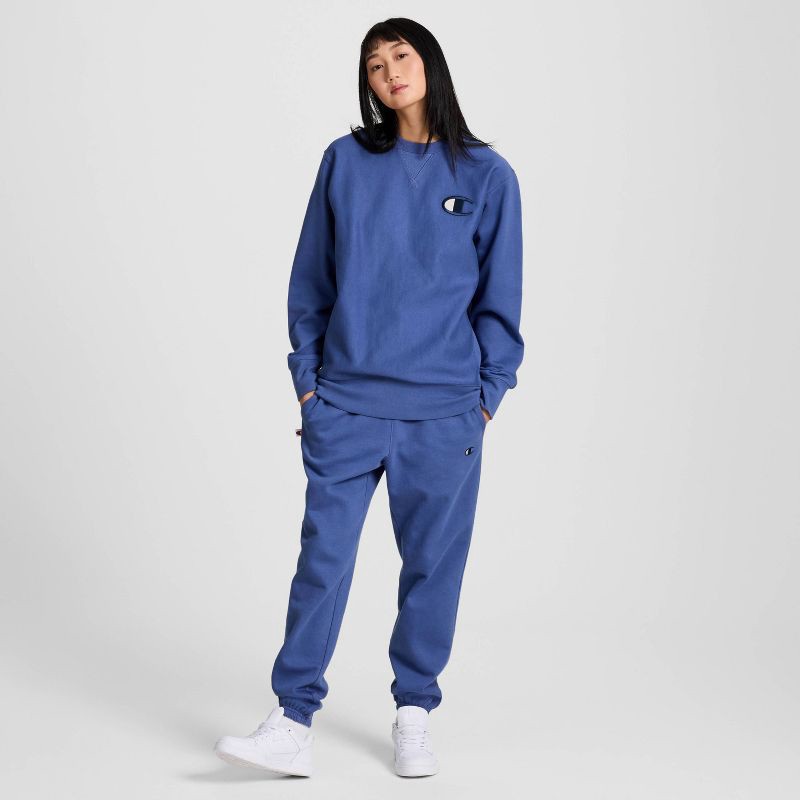 slide 12 of 17, Champion Adult Sizing Iconic Embroidered Crewneck Sweatshirt - Gray Blue XL, 1 ct