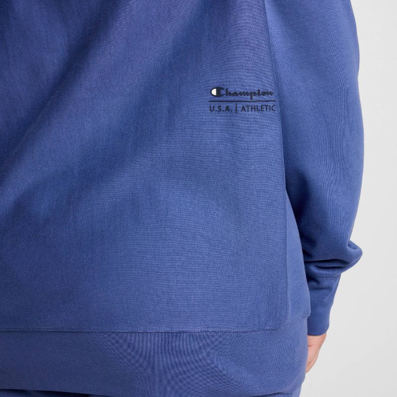 slide 10 of 17, Champion Adult Sizing Iconic Embroidered Crewneck Sweatshirt - Gray Blue XL, 1 ct