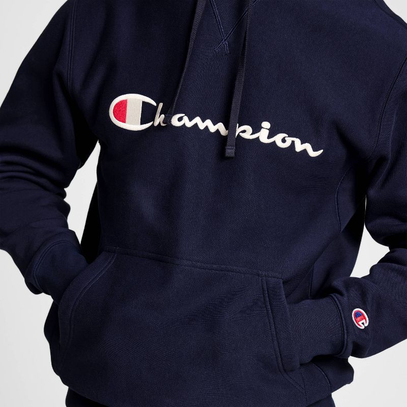 slide 17 of 20, Champion Adult Sizing Iconic Embroidered Hoodie - Navy XS, 1 ct