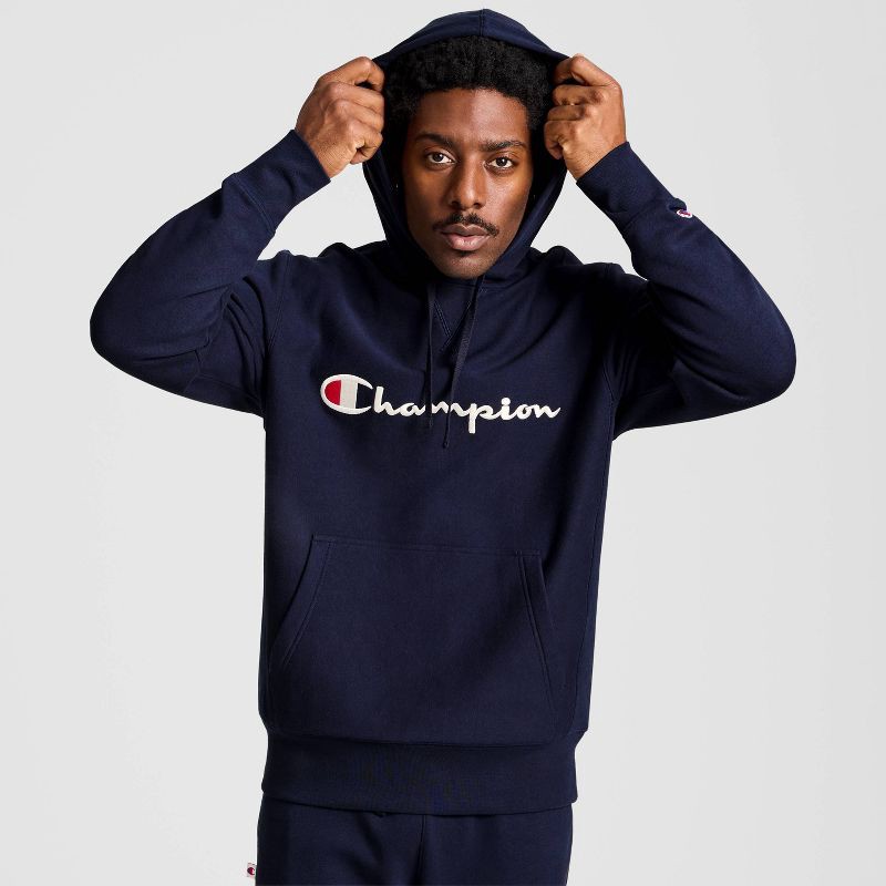 slide 18 of 20, Champion Adult Sizing Iconic Embroidered Hoodie - Navy XL, 1 ct