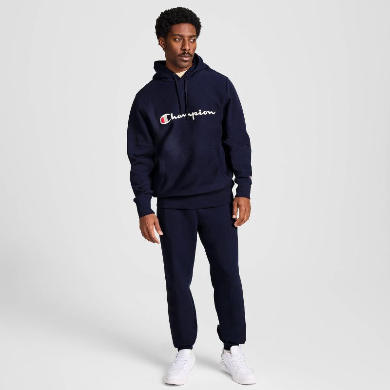 slide 12 of 20, Champion Adult Sizing Iconic Embroidered Hoodie - Navy XXL, 1 ct