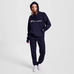 Champion Adult Sizing Iconic Embroidered Hoodie - Navy XXL