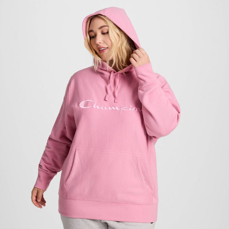 slide 5 of 10, Champion Adult Sizing Iconic Embroidered Hoodie - Pink XS, 1 ct