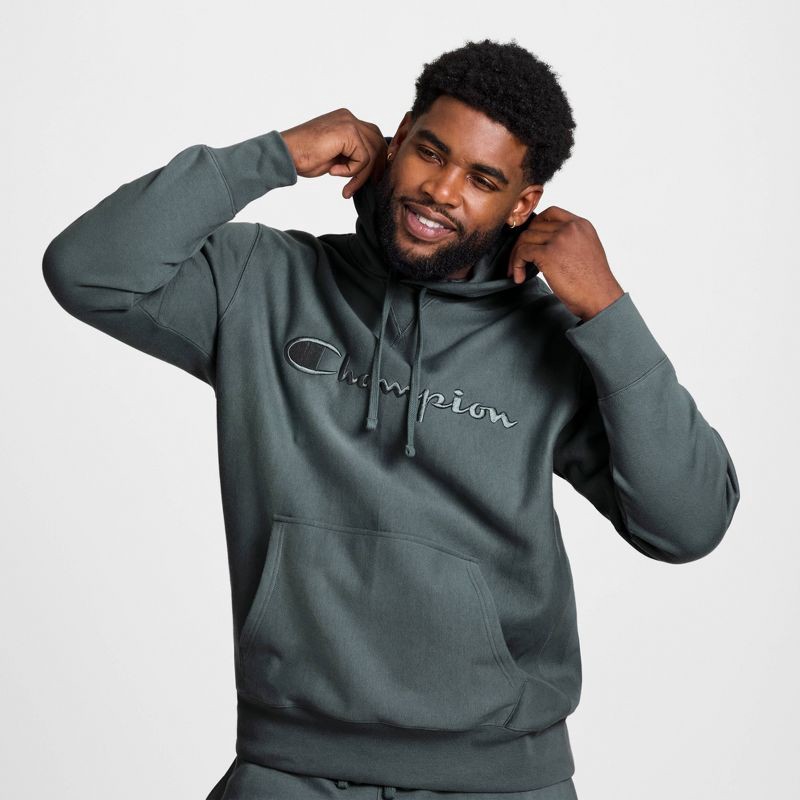 slide 2 of 13, Champion Adult Sizing Iconic Embroidered Hoodie - Dark Forest S, 1 ct