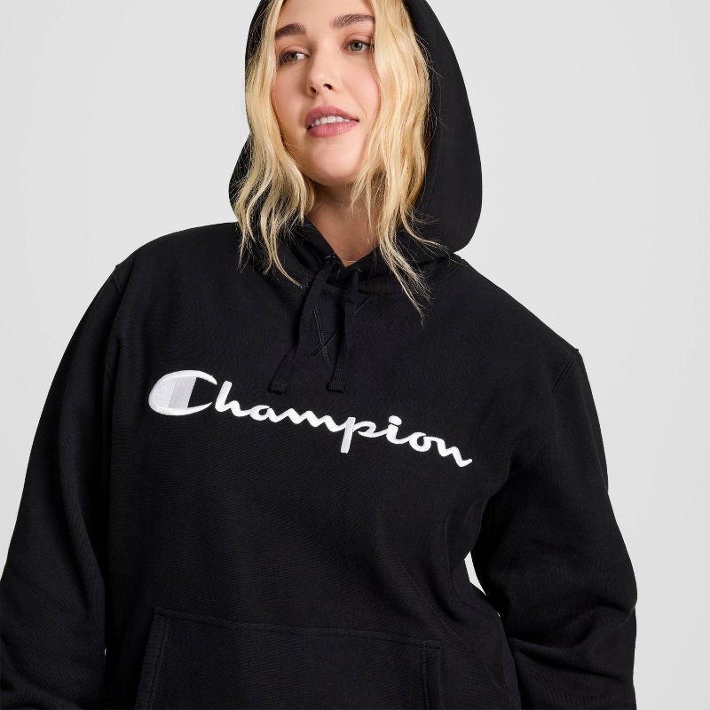 slide 3 of 20, Champion Adult Sizing Iconic Embroidered Hoodie - Black S, 1 ct