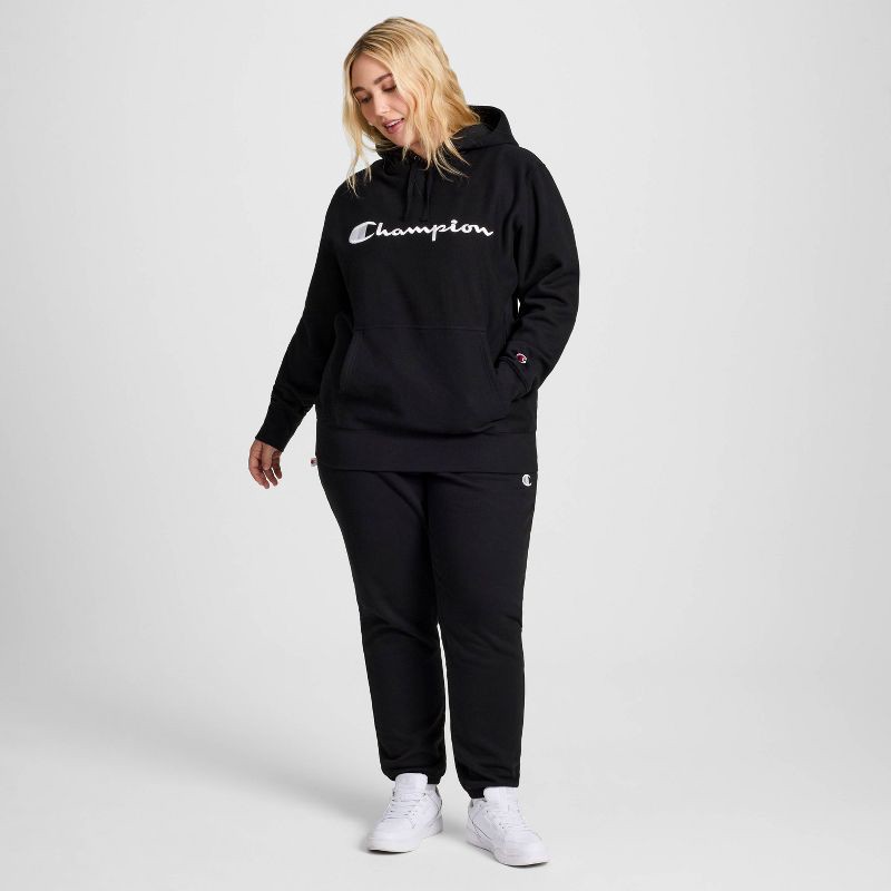 slide 8 of 20, Champion Adult Sizing Iconic Embroidered Hoodie - Black S, 1 ct