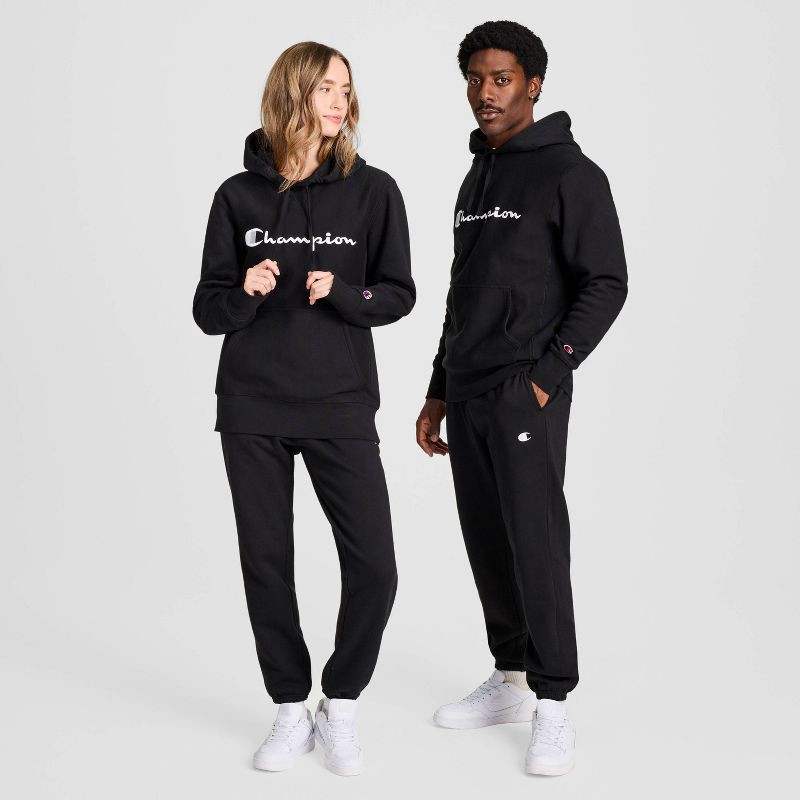 slide 9 of 20, Champion Adult Sizing Iconic Embroidered Hoodie - Black M, 1 ct