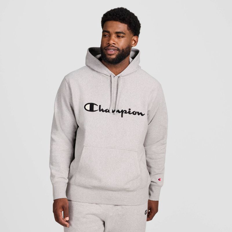 slide 2 of 19, Champion Adult Sizing Iconic Embroidered Hoodie - Light Gray Heather XS, 1 ct