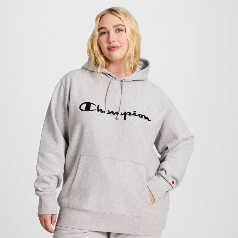 slide 6 of 19, Champion Adult Sizing Iconic Embroidered Hoodie - Light Gray Heather XS, 1 ct