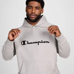 Champion Adult Sizing Iconic Embroidered Hoodie - Light Gray Heather S