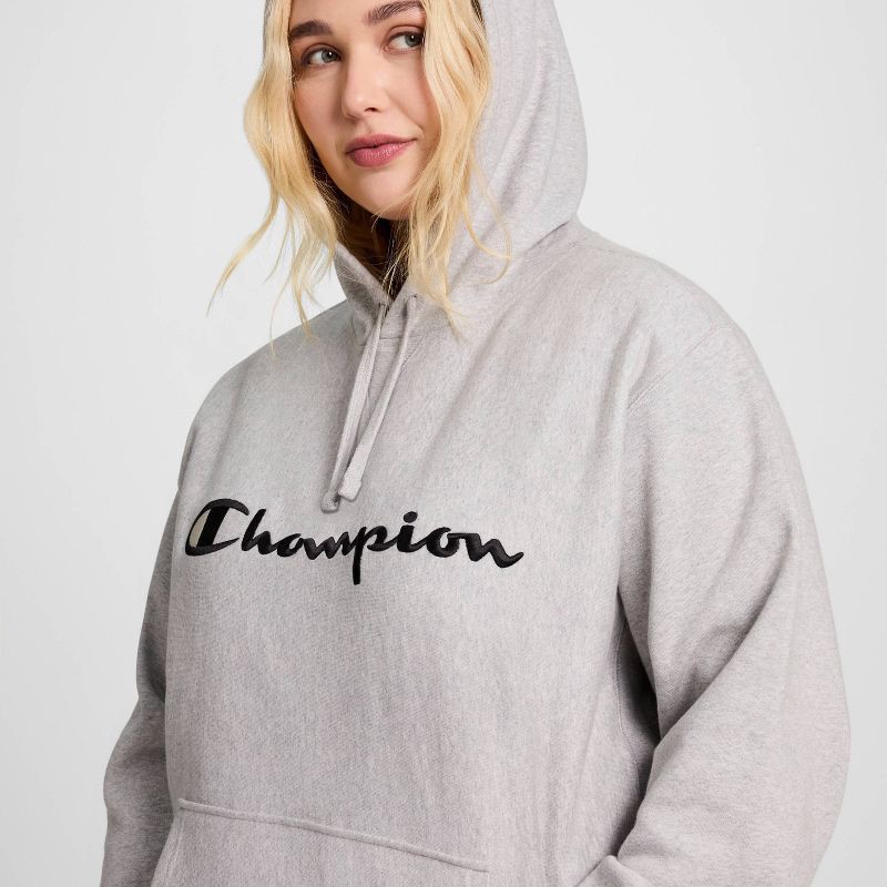 slide 7 of 19, Champion Adult Sizing Iconic Embroidered Hoodie - Light Gray Heather XL, 1 ct