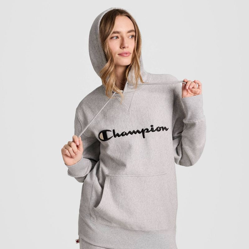 slide 18 of 19, Champion Adult Sizing Iconic Embroidered Hoodie - Light Gray Heather XXL, 1 ct
