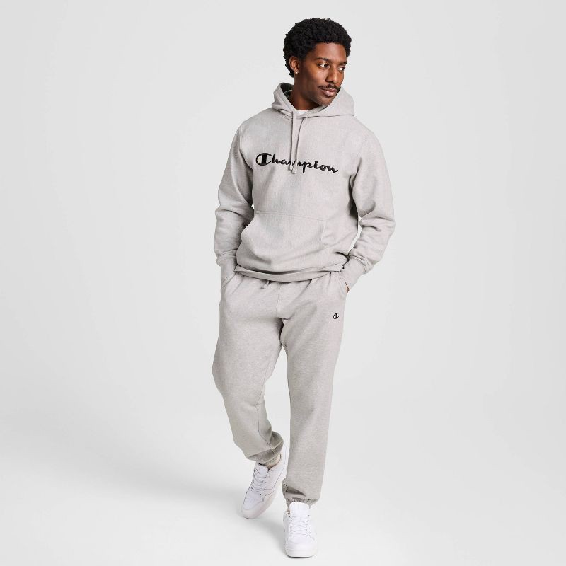 slide 19 of 19, Champion Adult Sizing Iconic Embroidered Hoodie - Light Gray Heather XXL, 1 ct