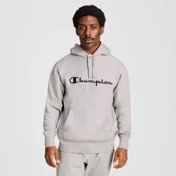Champion Adult Sizing Iconic Embroidered Hoodie - Light Gray Heather XXL