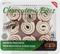 Formaggio Imported Prosciutto Fresh Mozzarella & Fresh Basil Charcuterie Bites 9 ea
