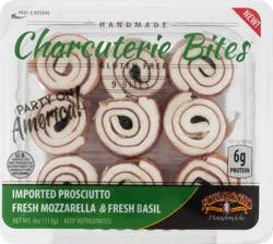 Formaggio Imported Prosciutto Fresh Mozzarella & Fresh Basil Charcuterie Bites 9 ea