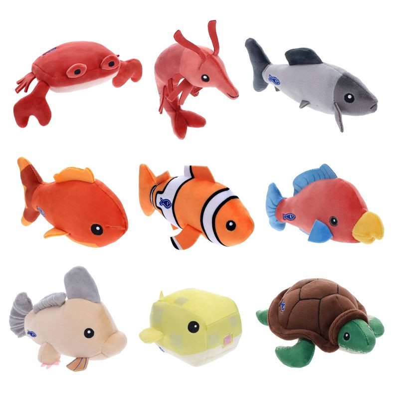 slide 2 of 12, PhatMojo Fisch Blind Collectible Plush: Games Theme Stuffed Dolls, Creativity Focus, Polyester Material, 1 ct