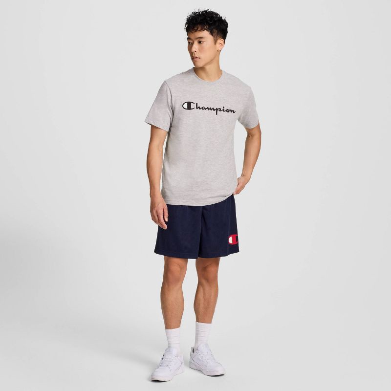slide 4 of 5, Champion Men's Script T-Shirt - Light Gray Heather XS, 1 ct
