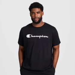 Champion Men's Script T-Shirt - Black L