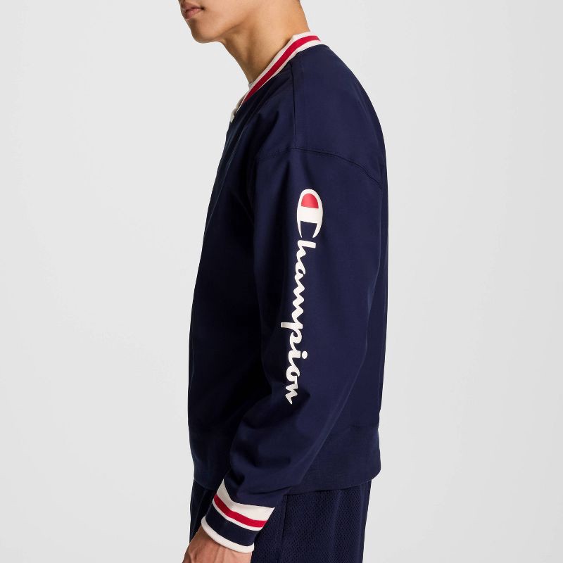 slide 4 of 6, Champion Men's V-Neck Pullover - Navy L, 1 ct