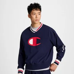 Champion Men's V-Neck Pullover - Navy XXL