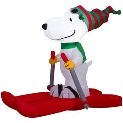 4.5' Peanuts Snoopy on Skis Christmas Indoor/Outdoor Lighted Inflatable