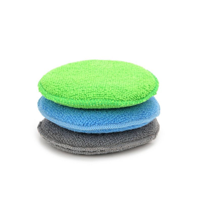 slide 3 of 6, Turtle Wax 3pk Microfiber Wax Applicator Pads, 3 ct