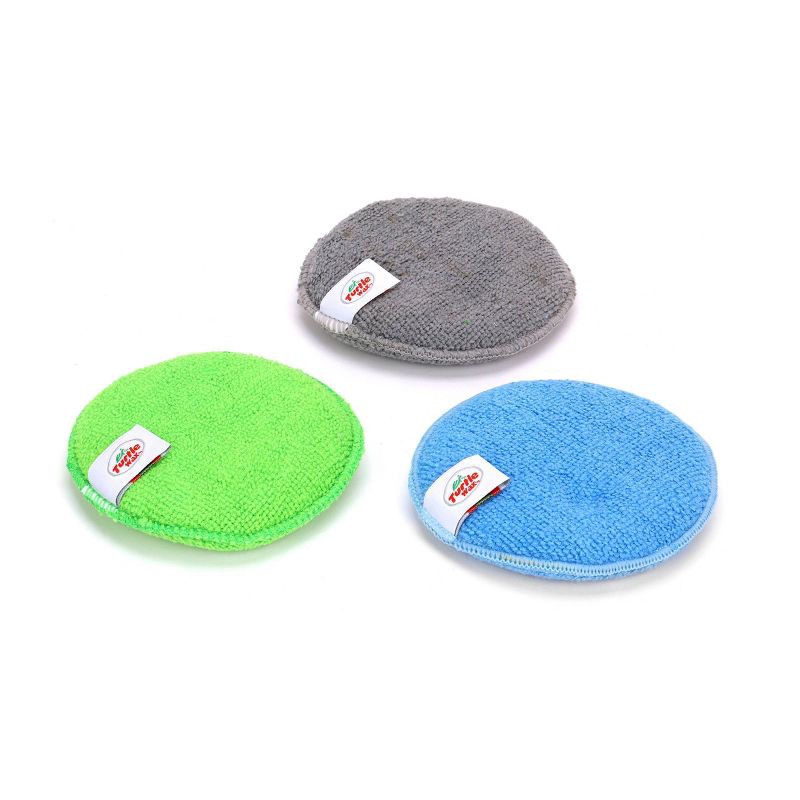 slide 6 of 6, Turtle Wax 3pk Microfiber Wax Applicator Pads, 3 ct